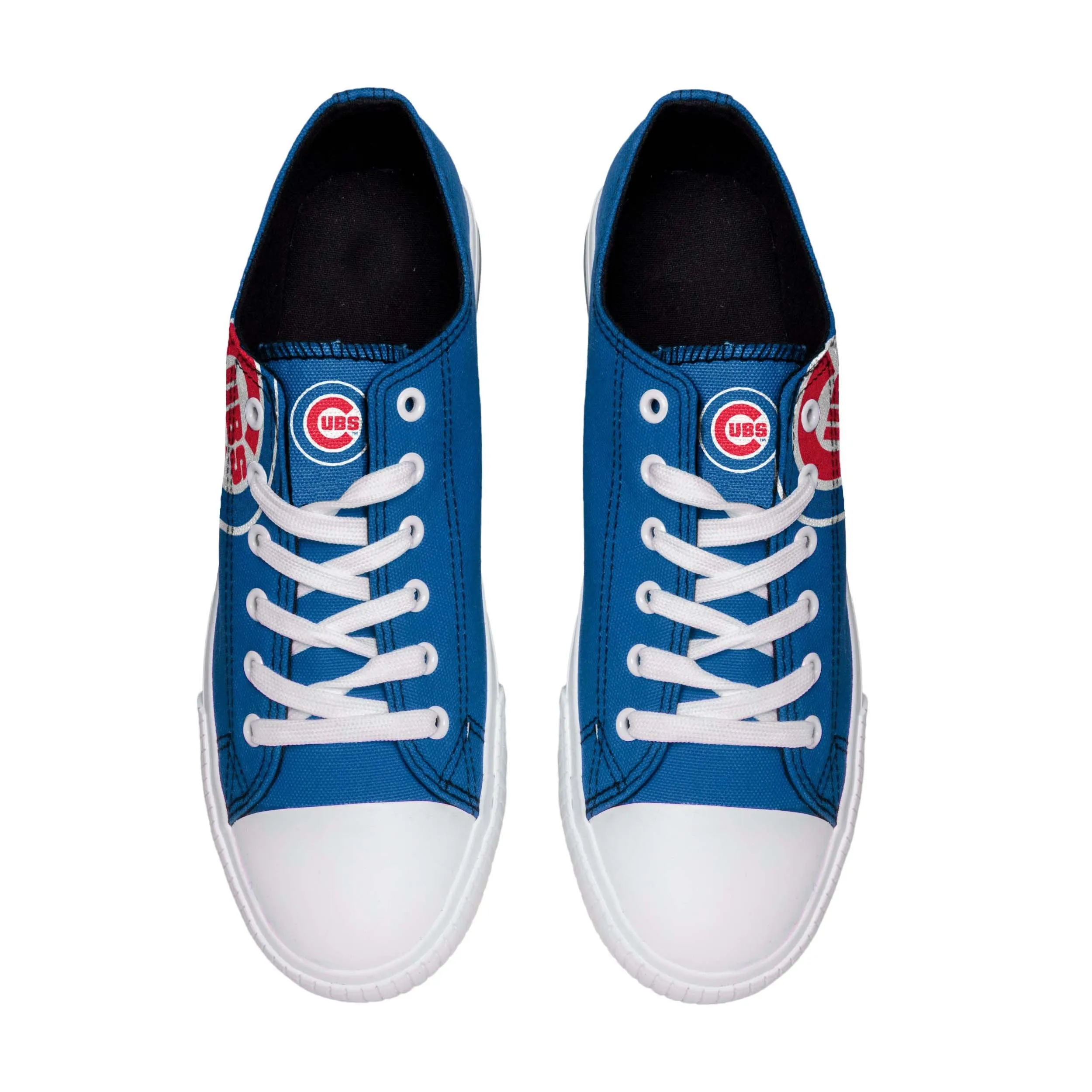 Chicago Cubs MLB Mens Low Top Big Logo Canvas Shoes