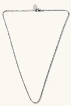 micro tennis choker - silver