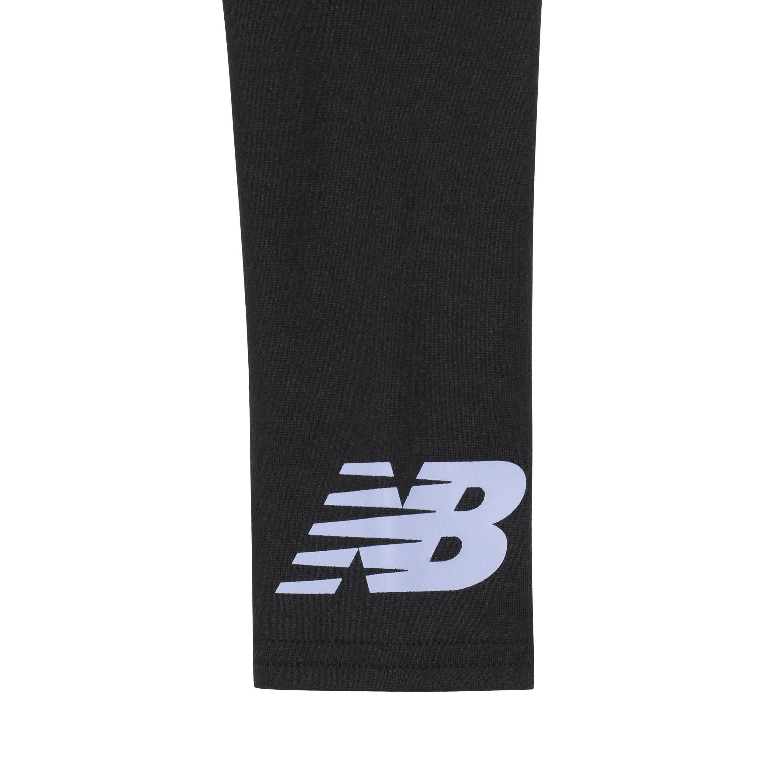 New Balance 2-Piece Girls Clear Amethyst/Black Long Sleeve Top and Tights Set