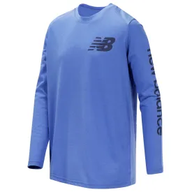 New Balance Boys Lapis Blue Long Sleeve Tee